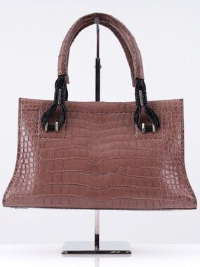 VBH Cruiser First Edition #291/300 Eggplant Crocodile Women's Handbag Italy Rare